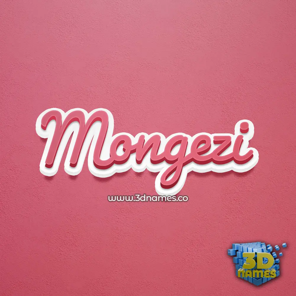 mongezi in Red Scribble style - 3D name wallpaper mongezi in Red Scribble style - 3D name wallpaper