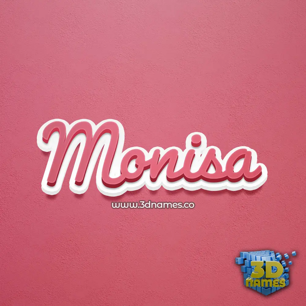 monisa in Red Scribble style - 3D name wallpaper monisa in Red Scribble style - 3D name wallpaper