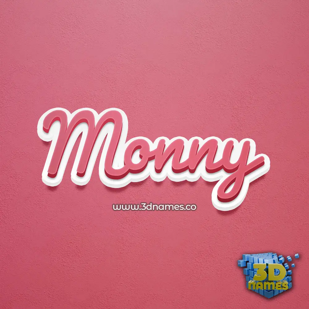 monny in Red Scribble style - 3D name wallpaper monny in Red Scribble style - 3D name wallpaper