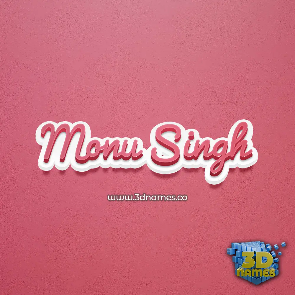 monu singh in Red Scribble style - 3D name wallpaper monu singh in Red Scribble style - 3D name wallpaper