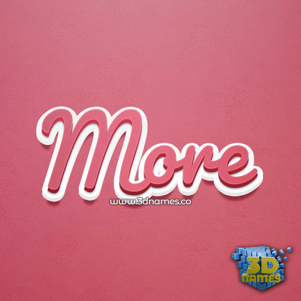 more in Red Scribble style - 3D name wallpaper