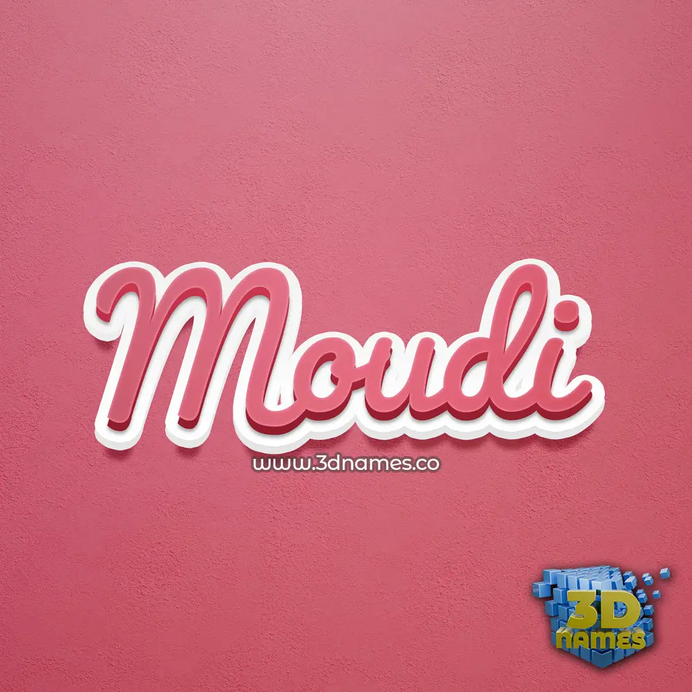 moudi in Red Scribble style - 3D name wallpaper moudi in Red Scribble style - 3D name wallpaper