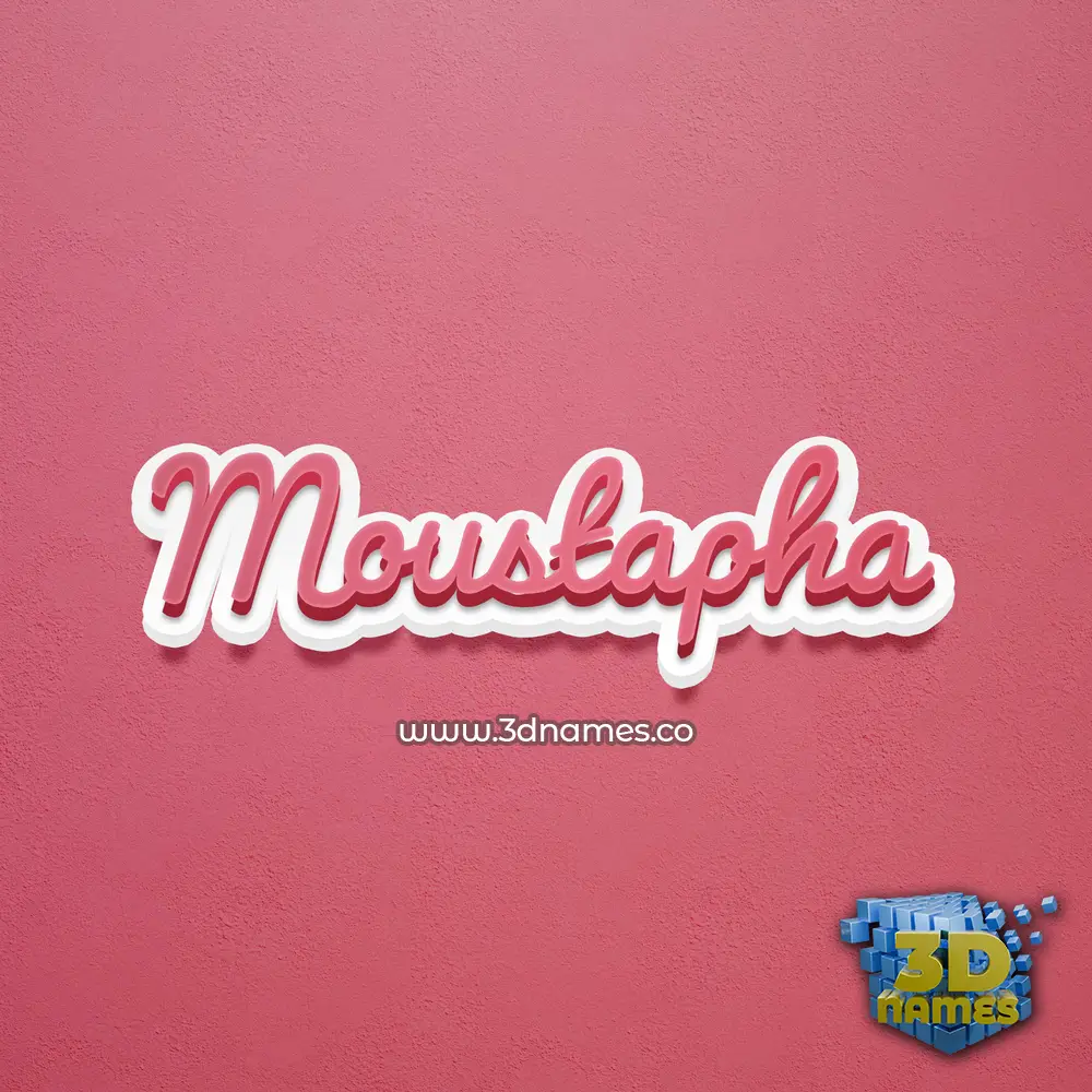 moustapha in Red Scribble style - 3D name wallpaper moustapha in Red Scribble style - 3D name wallpaper