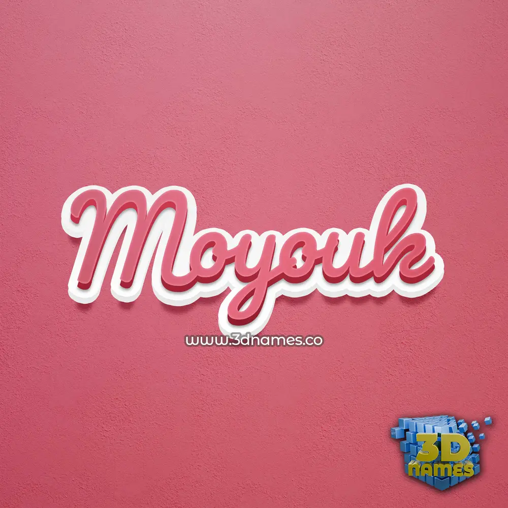 moyouk in Red Scribble style - 3D name wallpaper moyouk in Red Scribble style - 3D name wallpaper