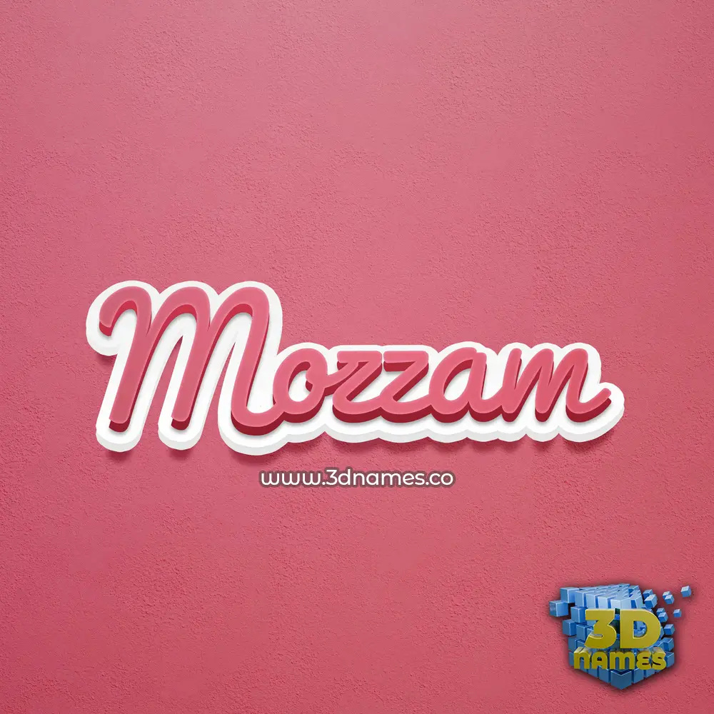mozzam in Red Scribble style - 3D name wallpaper mozzam in Red Scribble style - 3D name wallpaper