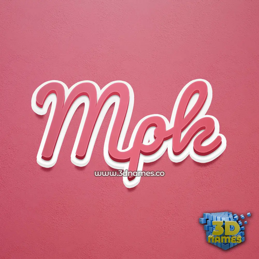 mpk in Red Scribble style - 3D name wallpaper mpk in Red Scribble style - 3D name wallpaper