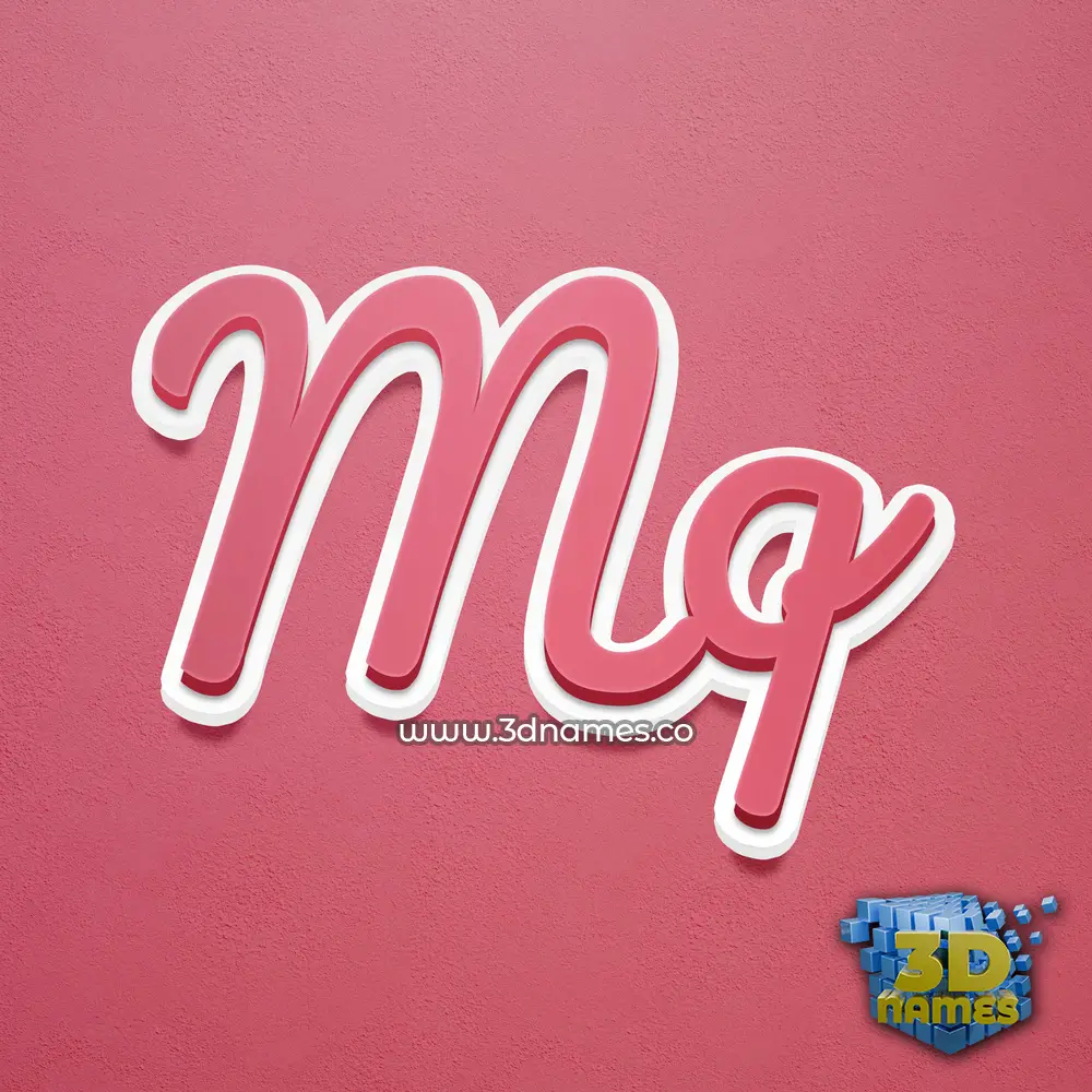 mq in Red Scribble style - 3D name wallpaper mq in Red Scribble style - 3D name wallpaper