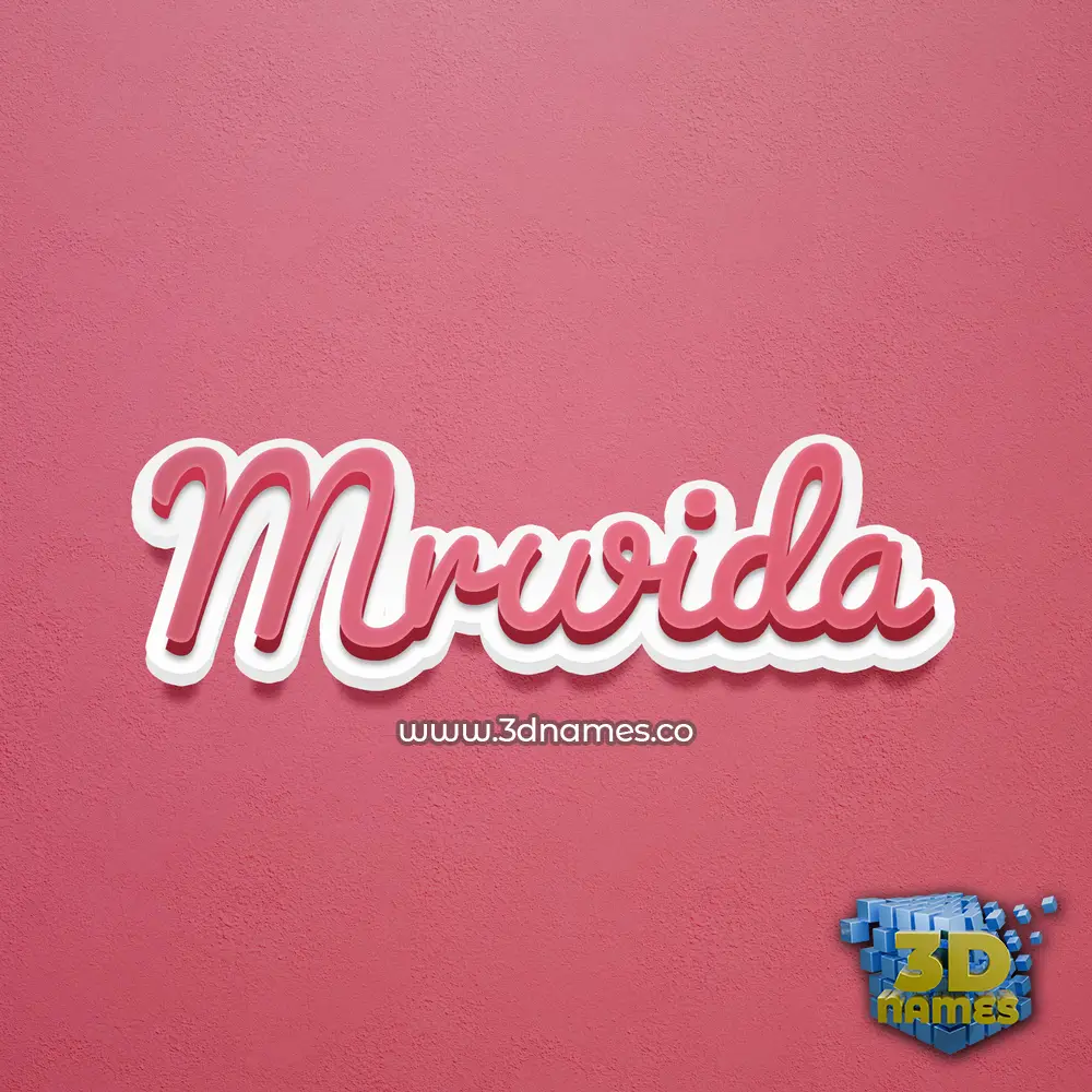 mrwida in Red Scribble style - 3D name wallpaper
