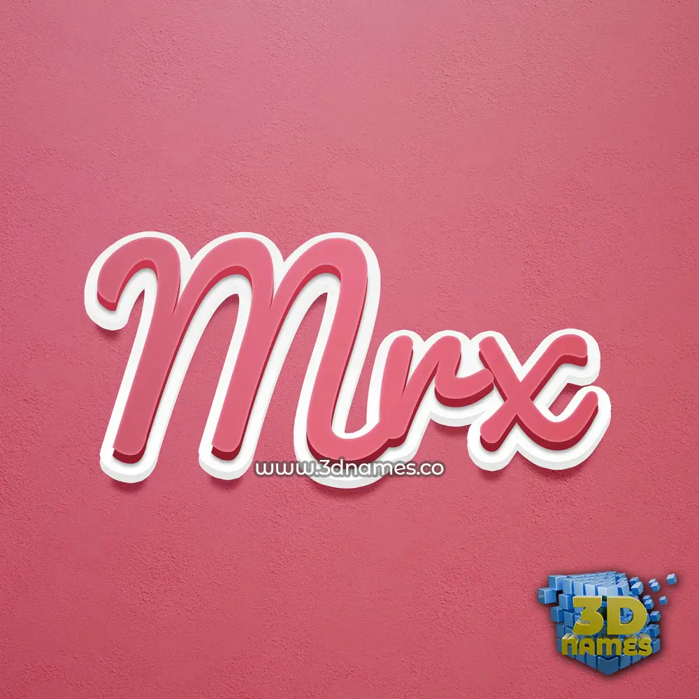 mrx in Red Scribble style - 3D name wallpaper mrx in Red Scribble style - 3D name wallpaper