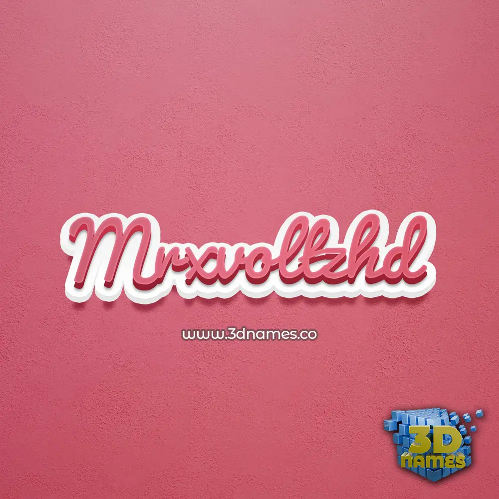 mrxvoltzhd in Red Scribble style - 3D name wallpaper
