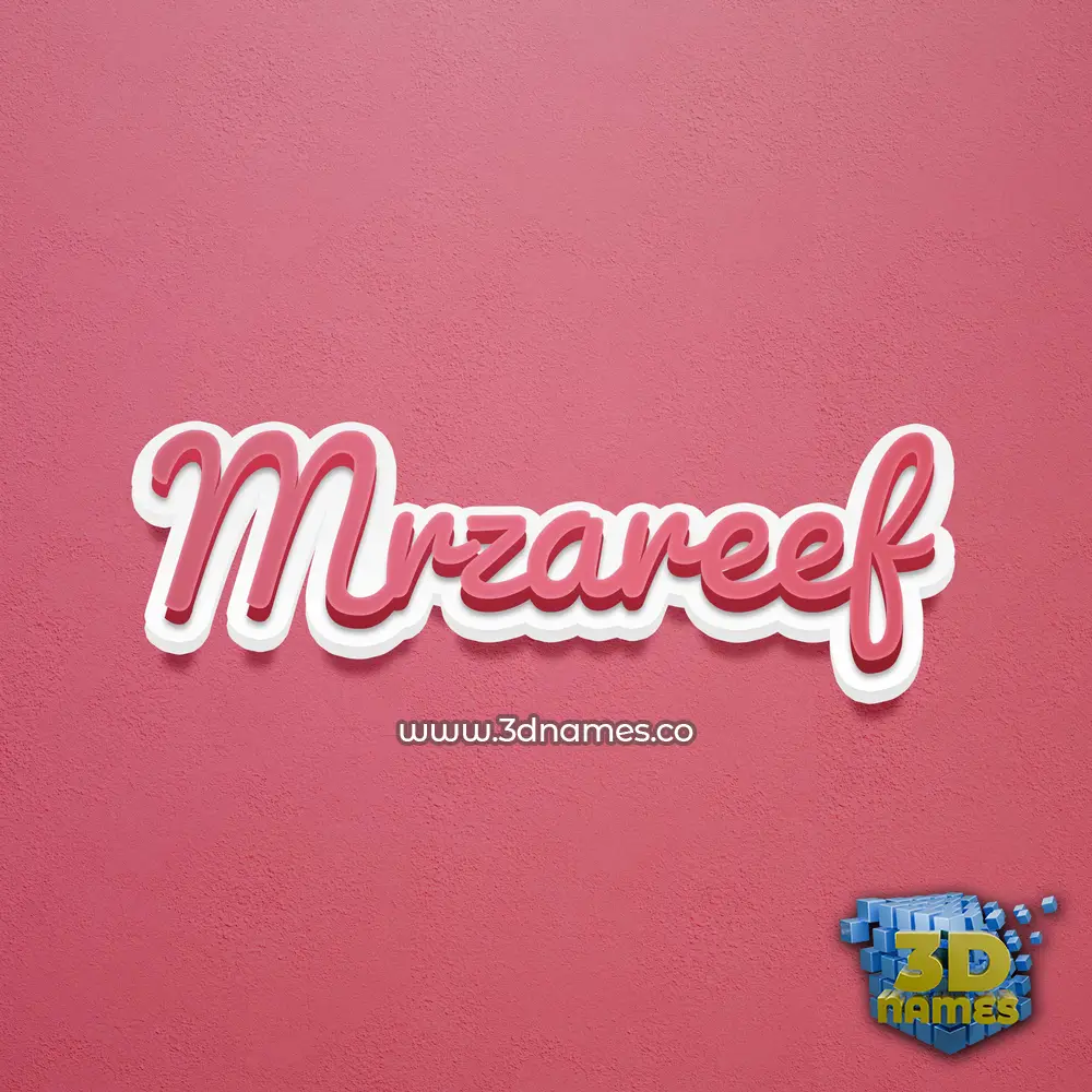 mrzareef in Red Scribble style - 3D name wallpaper mrzareef in Red Scribble style - 3D name wallpaper