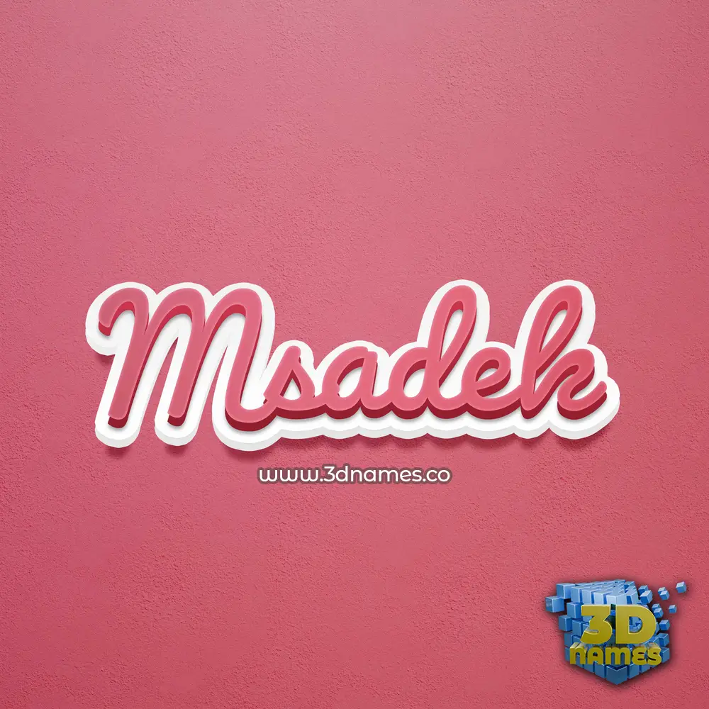 msadek in Red Scribble style - 3D name wallpaper msadek in Red Scribble style - 3D name wallpaper