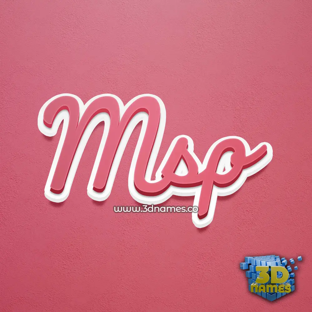 msp in Red Scribble style - 3D name wallpaper msp in Red Scribble style - 3D name wallpaper