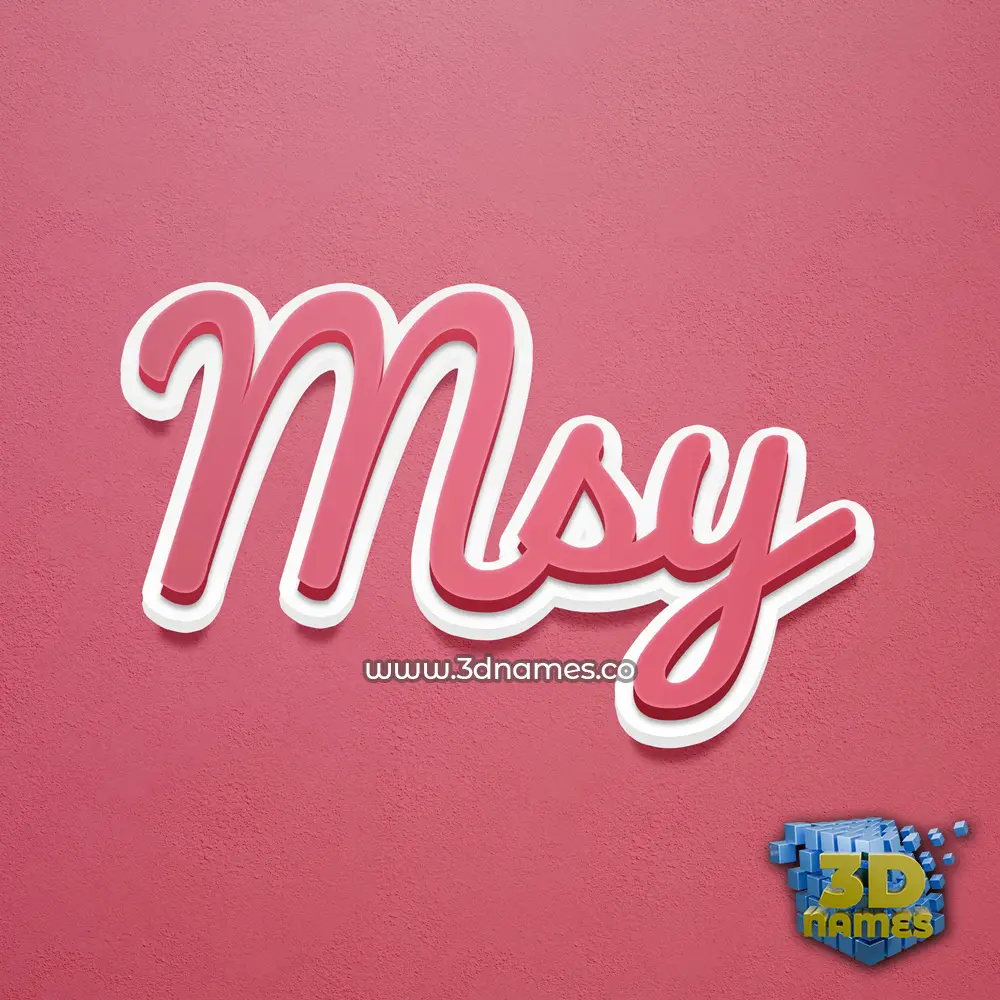 msy in Red Scribble style - 3D name wallpaper msy in Red Scribble style - 3D name wallpaper