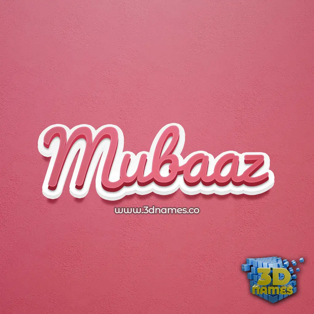 mubaaz in Red Scribble style - 3D name wallpaper mubaaz in Red Scribble style - 3D name wallpaper