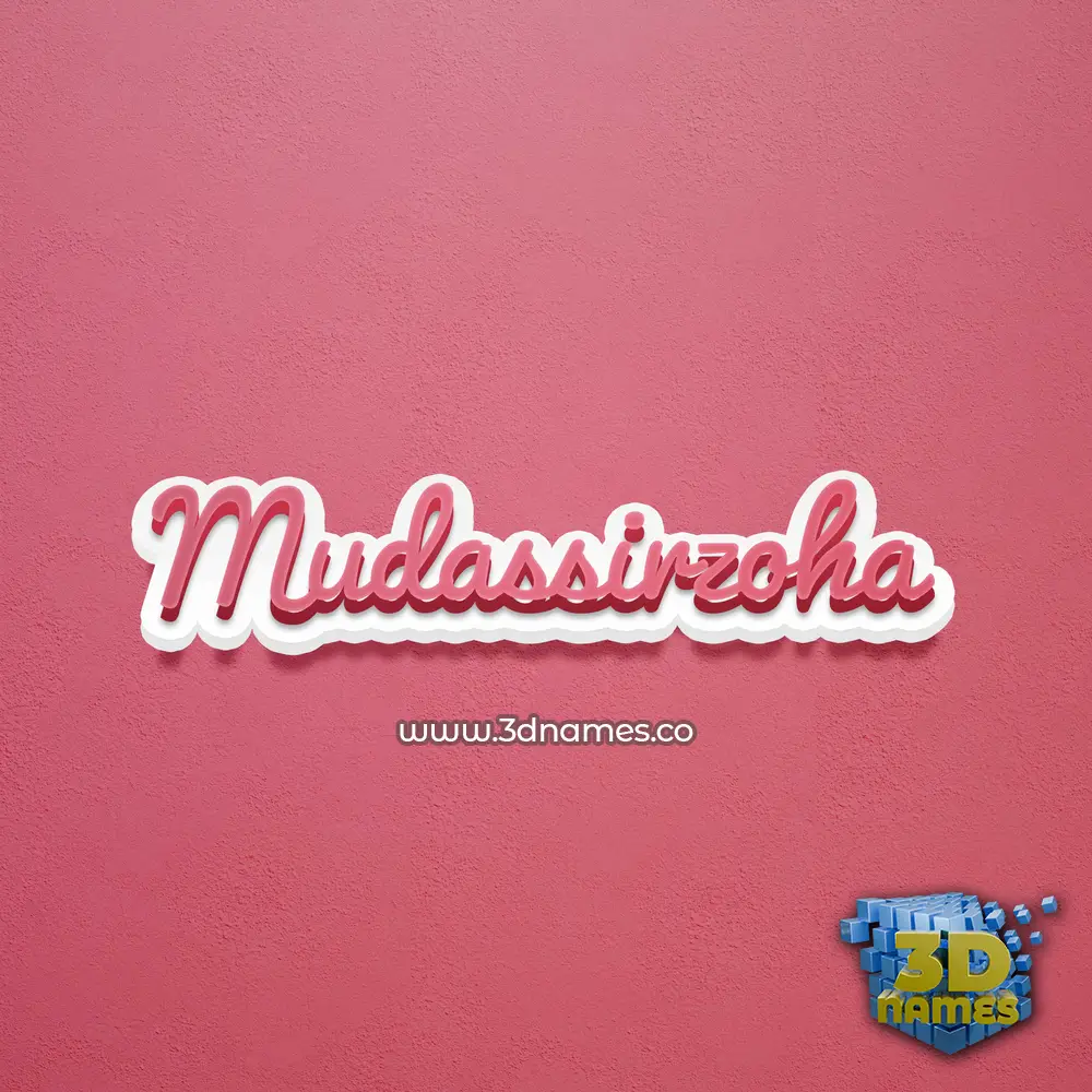 mudassirzoha in Red Scribble style - 3D name wallpaper mudassirzoha in Red Scribble style - 3D name wallpaper