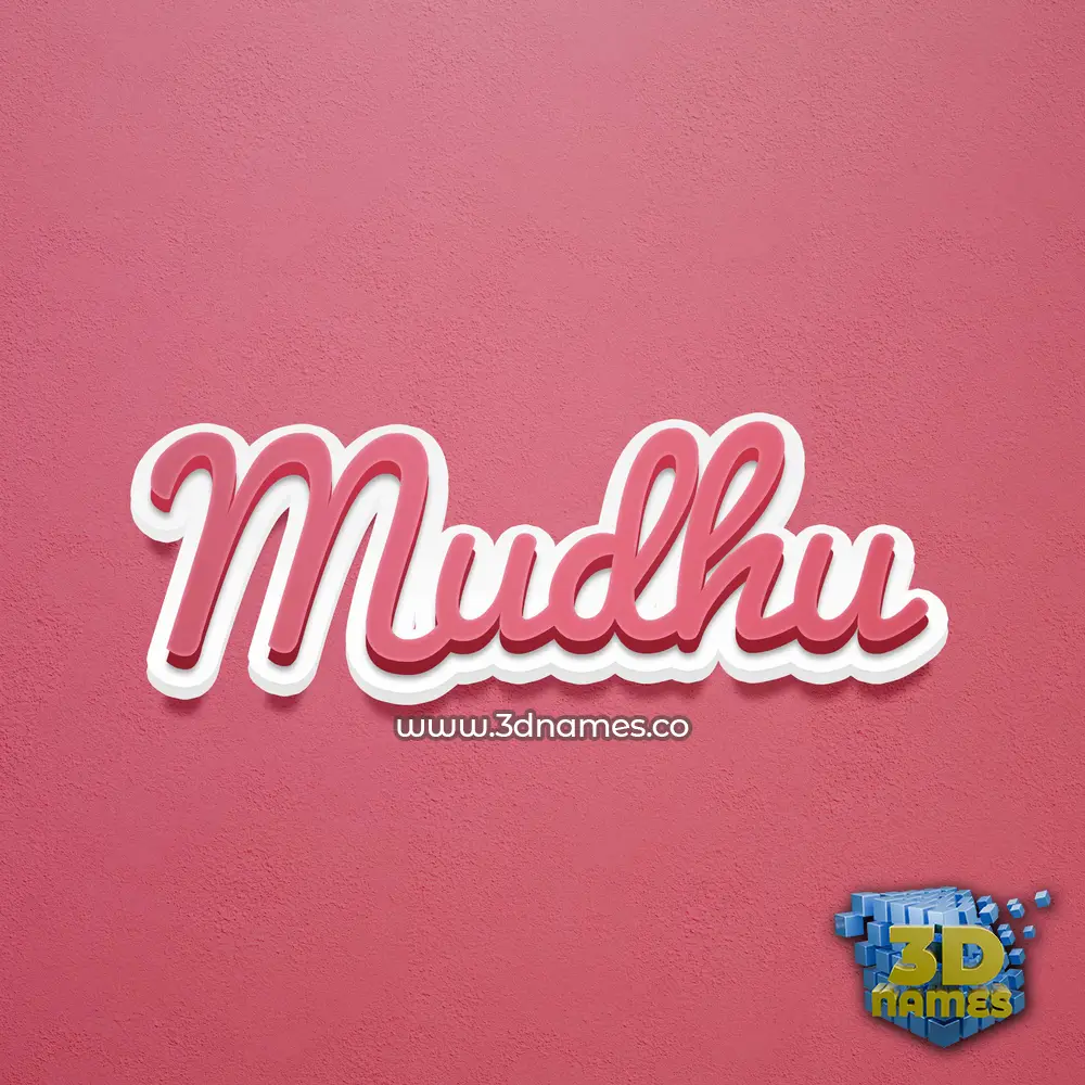 mudhu in Red Scribble style - 3D name wallpaper mudhu in Red Scribble style - 3D name wallpaper