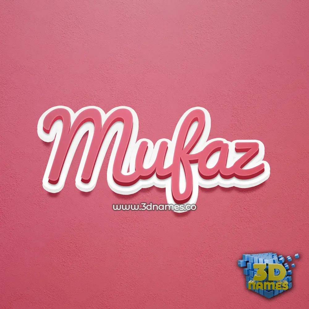 mufaz in Red Scribble style - 3D name wallpaper mufaz in Red Scribble style - 3D name wallpaper