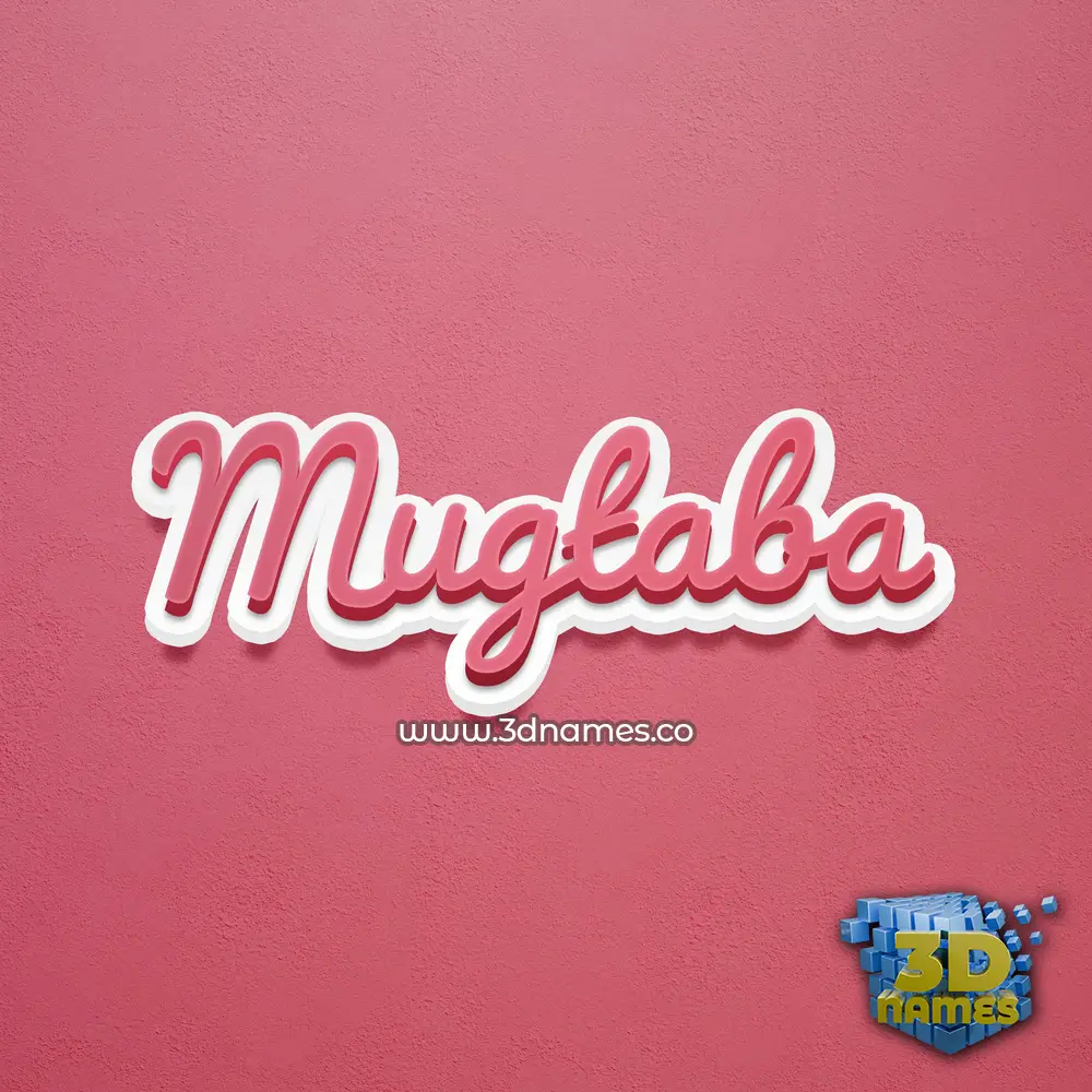 mugtaba in Red Scribble style - 3D name wallpaper mugtaba in Red Scribble style - 3D name wallpaper