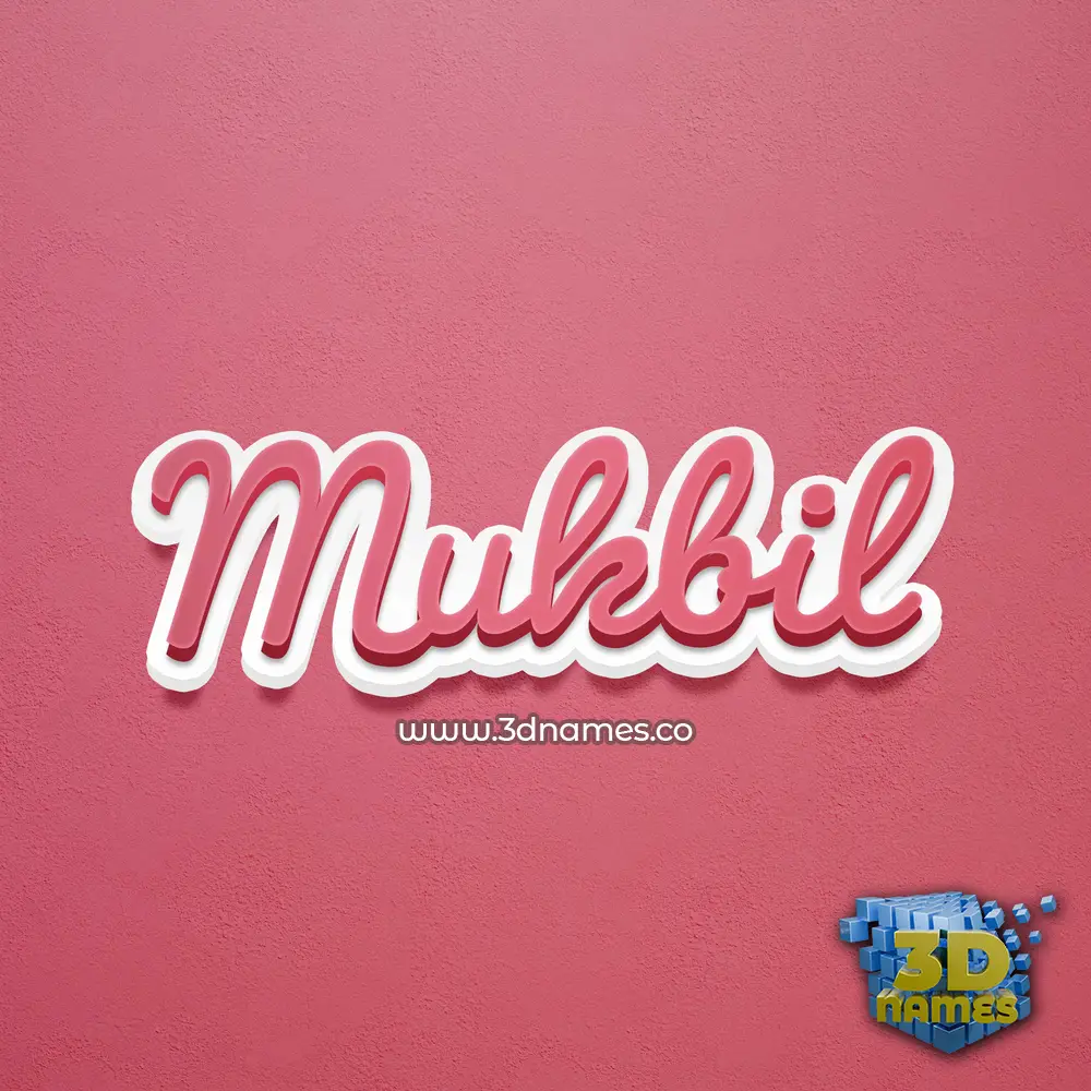 mukbil in Red Scribble style - 3D name wallpaper mukbil in Red Scribble style - 3D name wallpaper