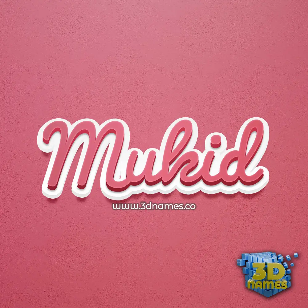 mukid in Red Scribble style - 3D name wallpaper mukid in Red Scribble style - 3D name wallpaper