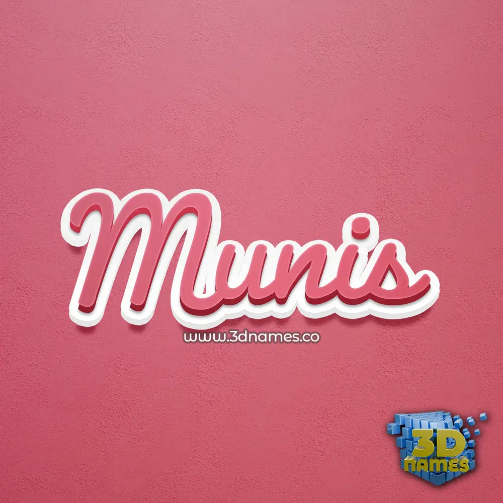 munis in Red Scribble style - 3D name wallpaper munis in Red Scribble style - 3D name wallpaper