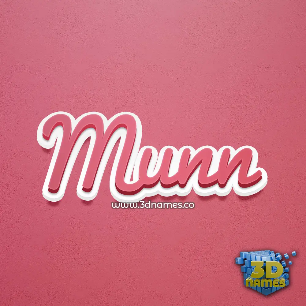 munn in Red Scribble style - 3D name wallpaper munn in Red Scribble style - 3D name wallpaper