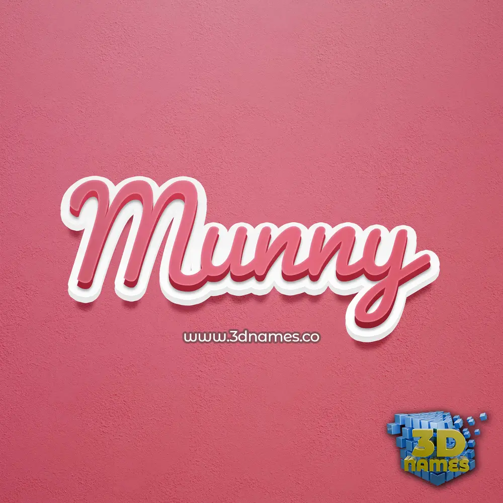 munny in Red Scribble style - 3D name wallpaper munny in Red Scribble style - 3D name wallpaper