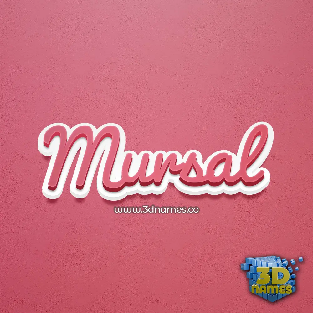 mursal in Red Scribble style - 3D name wallpaper mursal in Red Scribble style - 3D name wallpaper