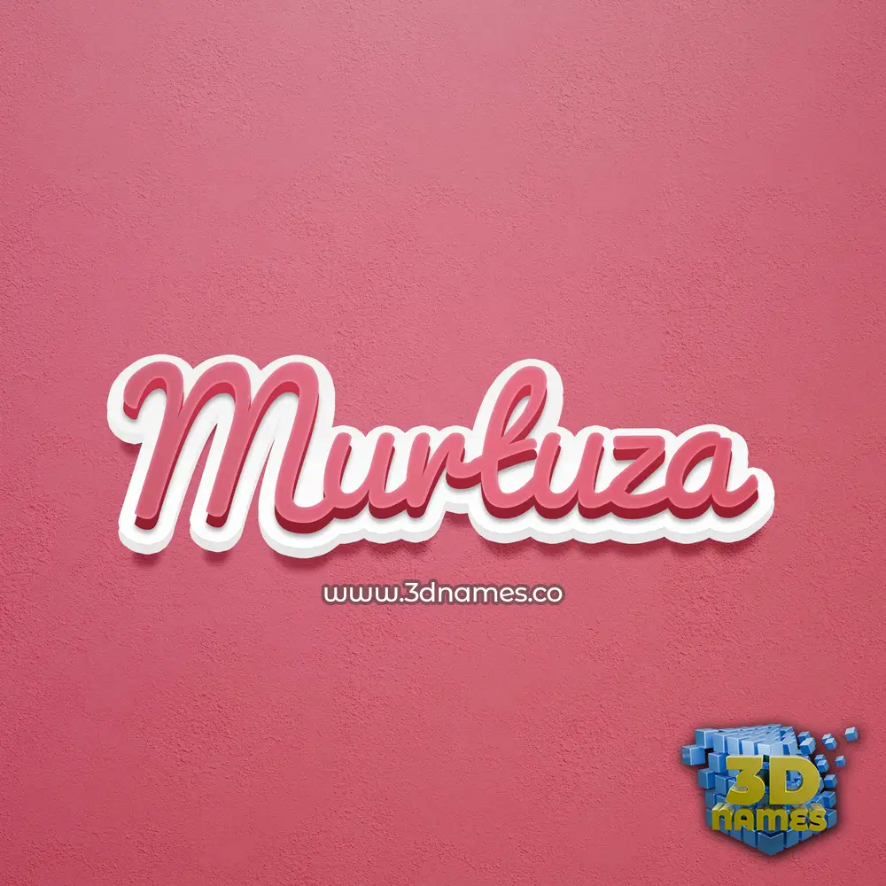 murtuza in Red Scribble style - 3D name wallpaper