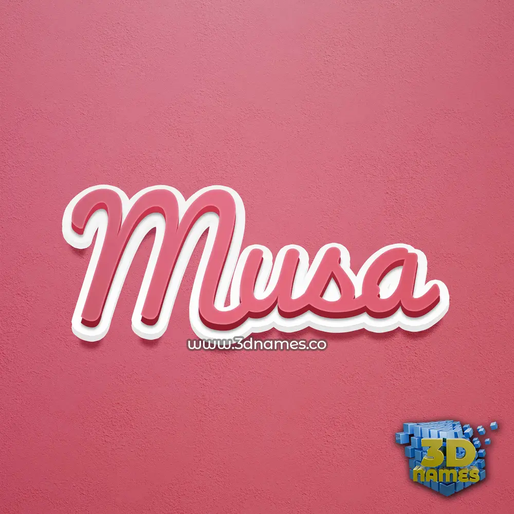 musa in Red Scribble style - 3D name wallpaper musa in Red Scribble style - 3D name wallpaper