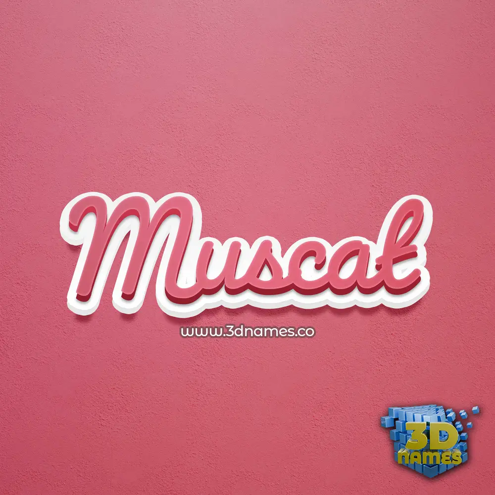 muscat in Red Scribble style - 3D name wallpaper muscat in Red Scribble style - 3D name wallpaper
