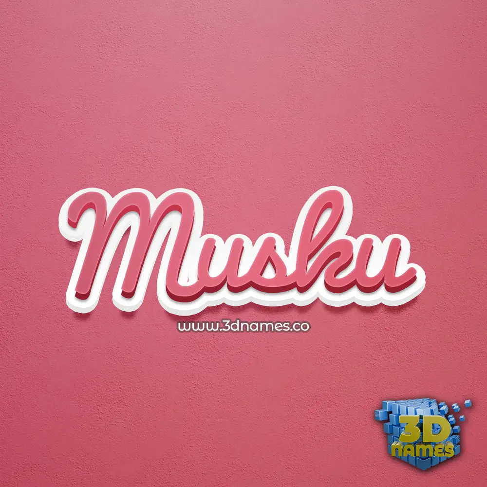 musku in Red Scribble style - 3D name wallpaper musku in Red Scribble style - 3D name wallpaper