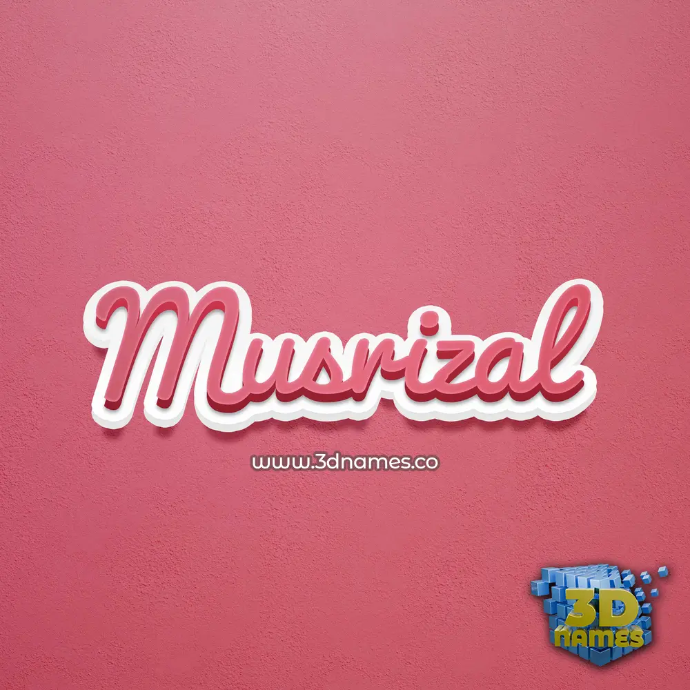 musrizal in Red Scribble style - 3D name wallpaper musrizal in Red Scribble style - 3D name wallpaper