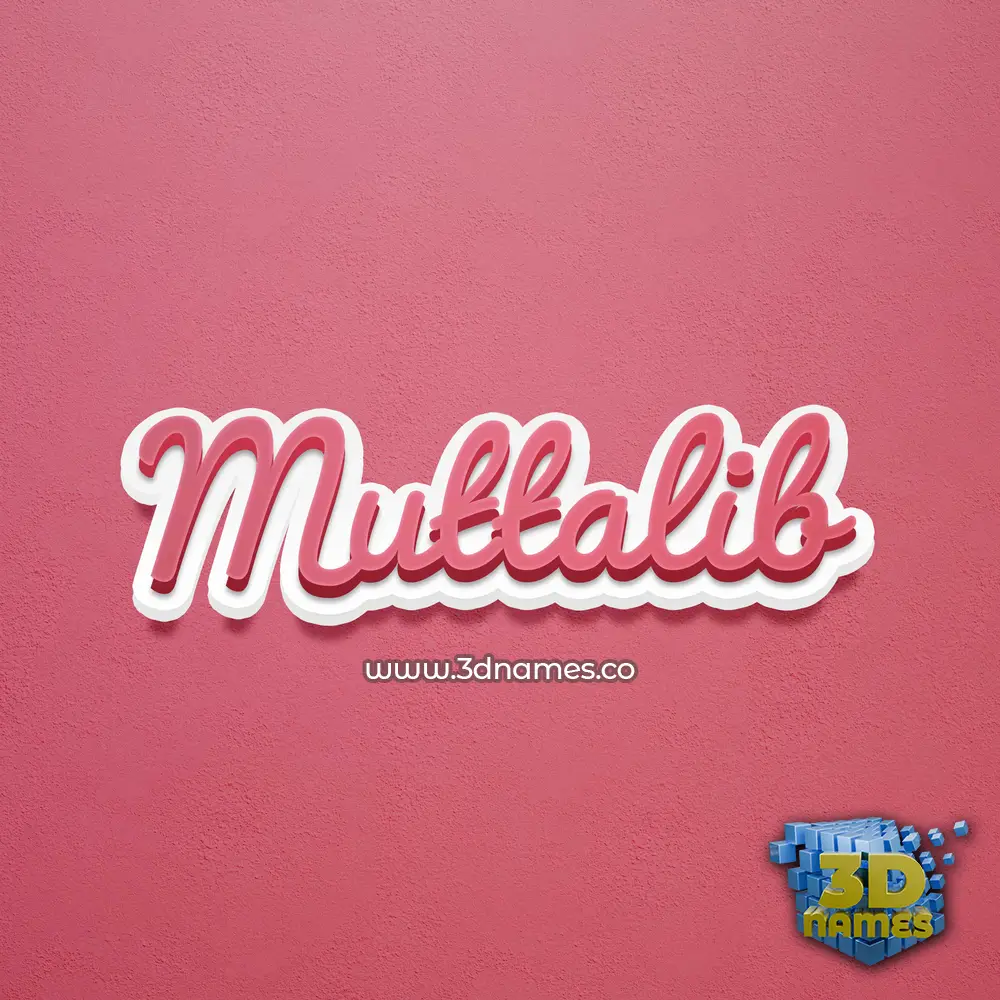 muttalib in Red Scribble style - 3D name wallpaper muttalib in Red Scribble style - 3D name wallpaper