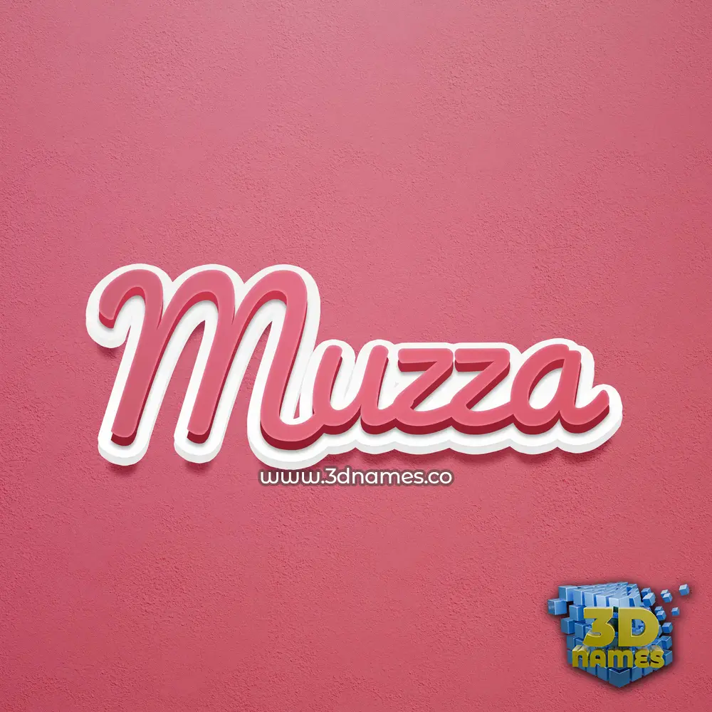 muzza in Red Scribble style - 3D name wallpaper muzza in Red Scribble style - 3D name wallpaper