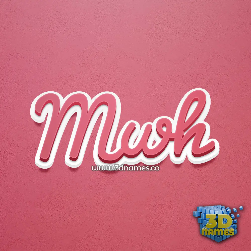 mwh in Red Scribble style - 3D name wallpaper