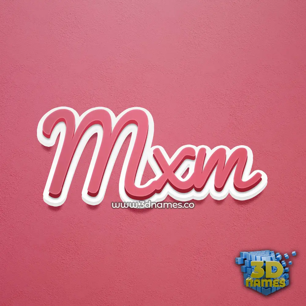mxm in Red Scribble style - 3D name wallpaper mxm in Red Scribble style - 3D name wallpaper