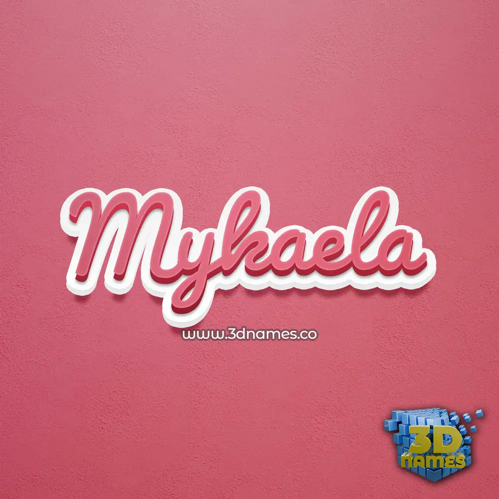 mykaela in Red Scribble style - 3D name wallpaper