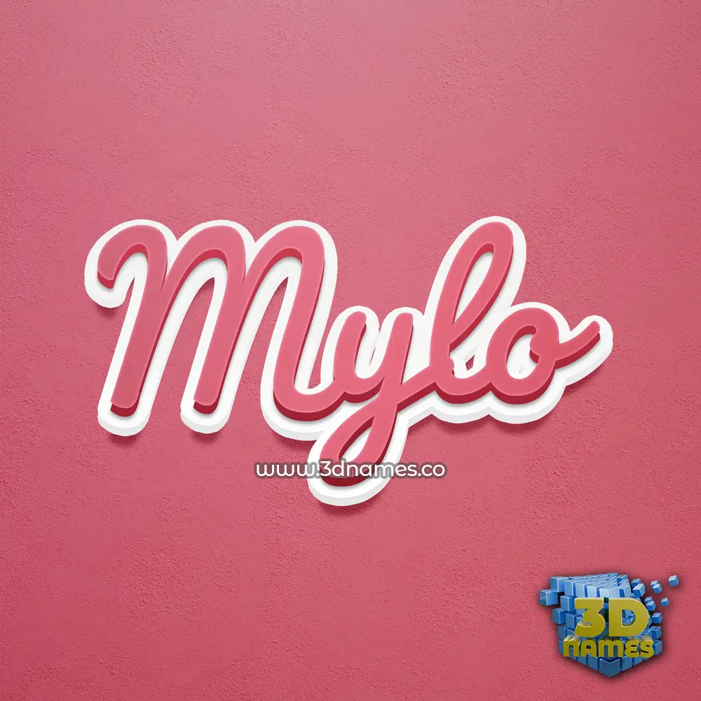 mylo in Red Scribble style - 3D name wallpaper mylo in Red Scribble style - 3D name wallpaper