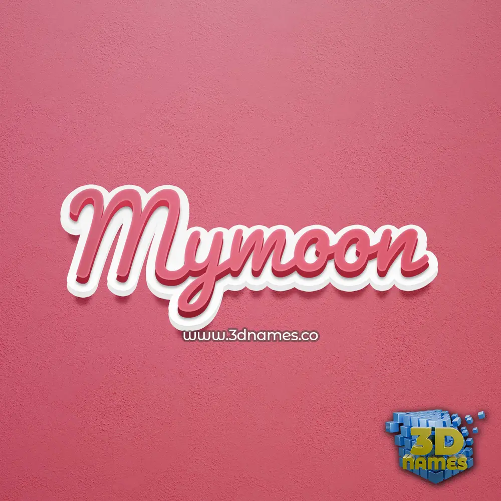 mymoon in Red Scribble style - 3D name wallpaper mymoon in Red Scribble style - 3D name wallpaper