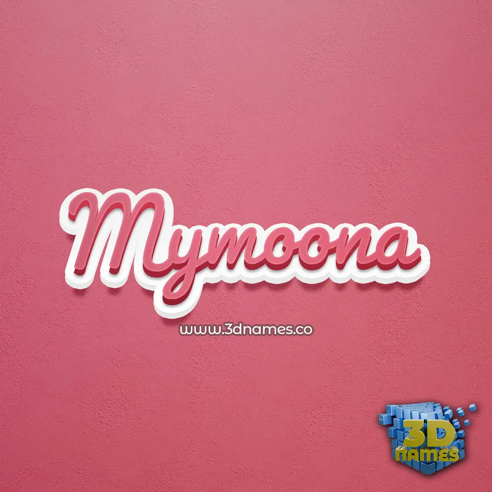 mymoona in Red Scribble style - 3D name wallpaper