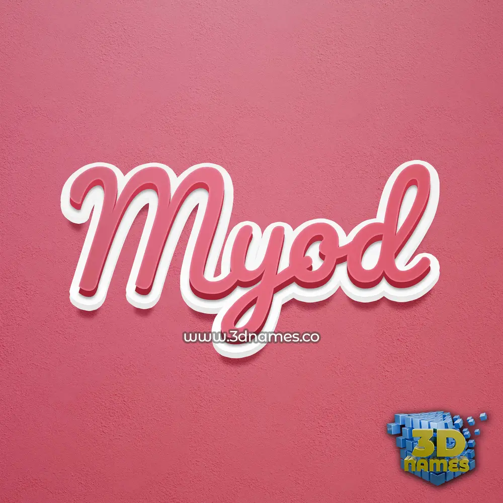 myod in Red Scribble style - 3D name wallpaper