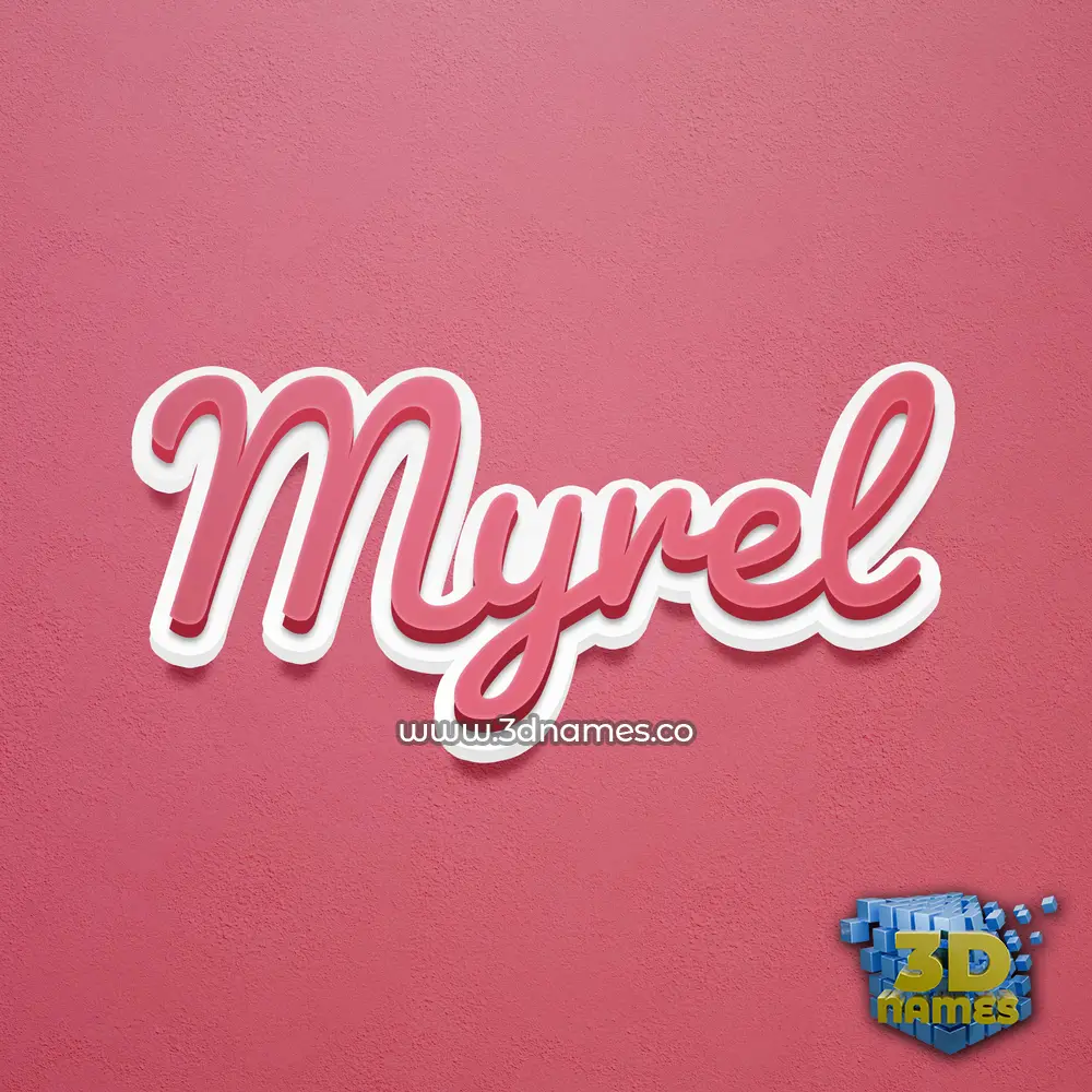 myrel in Red Scribble style - 3D name wallpaper myrel in Red Scribble style - 3D name wallpaper