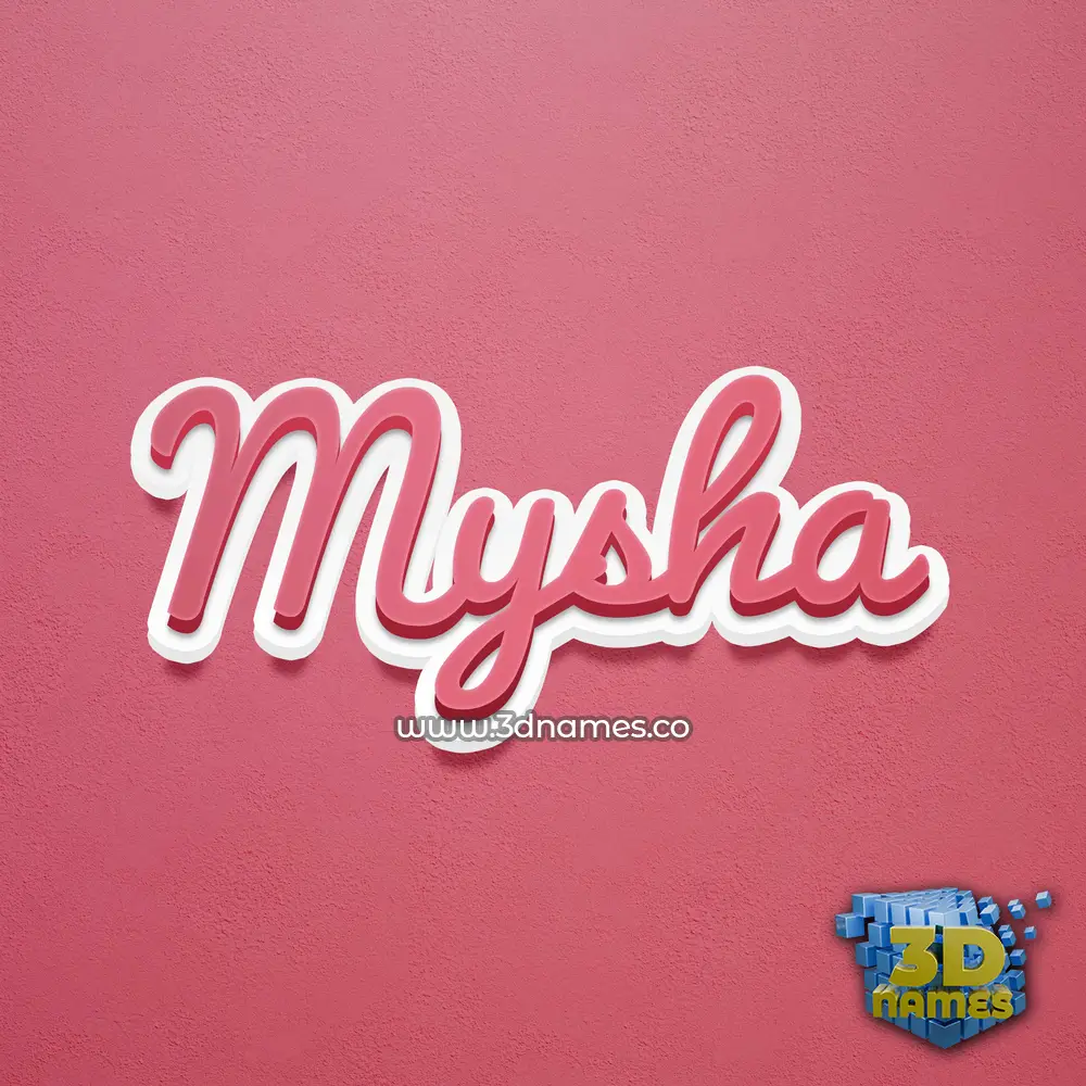 mysha in Red Scribble style - 3D name wallpaper mysha in Red Scribble style - 3D name wallpaper