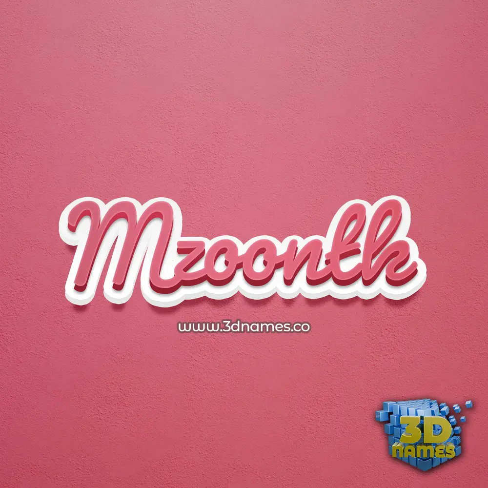 mzoontk in Red Scribble style - 3D name wallpaper mzoontk in Red Scribble style - 3D name wallpaper