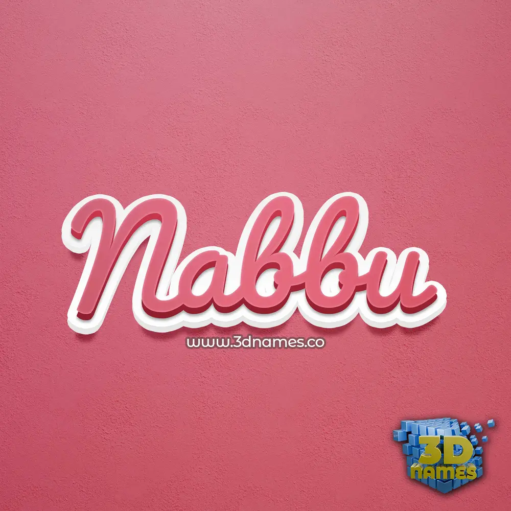 nabbu in Red Scribble style - 3D name wallpaper nabbu in Red Scribble style - 3D name wallpaper