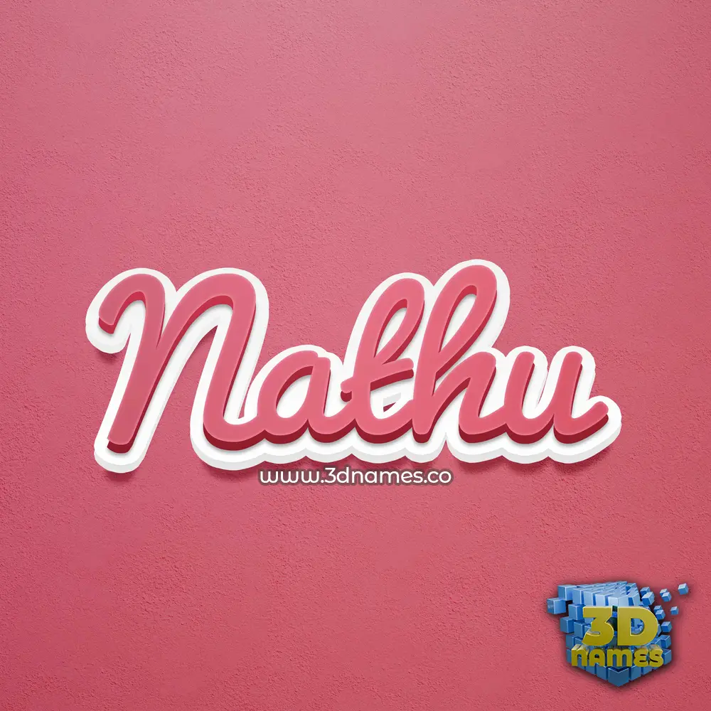 nathu in Red Scribble style - 3D name wallpaper nathu in Red Scribble style - 3D name wallpaper