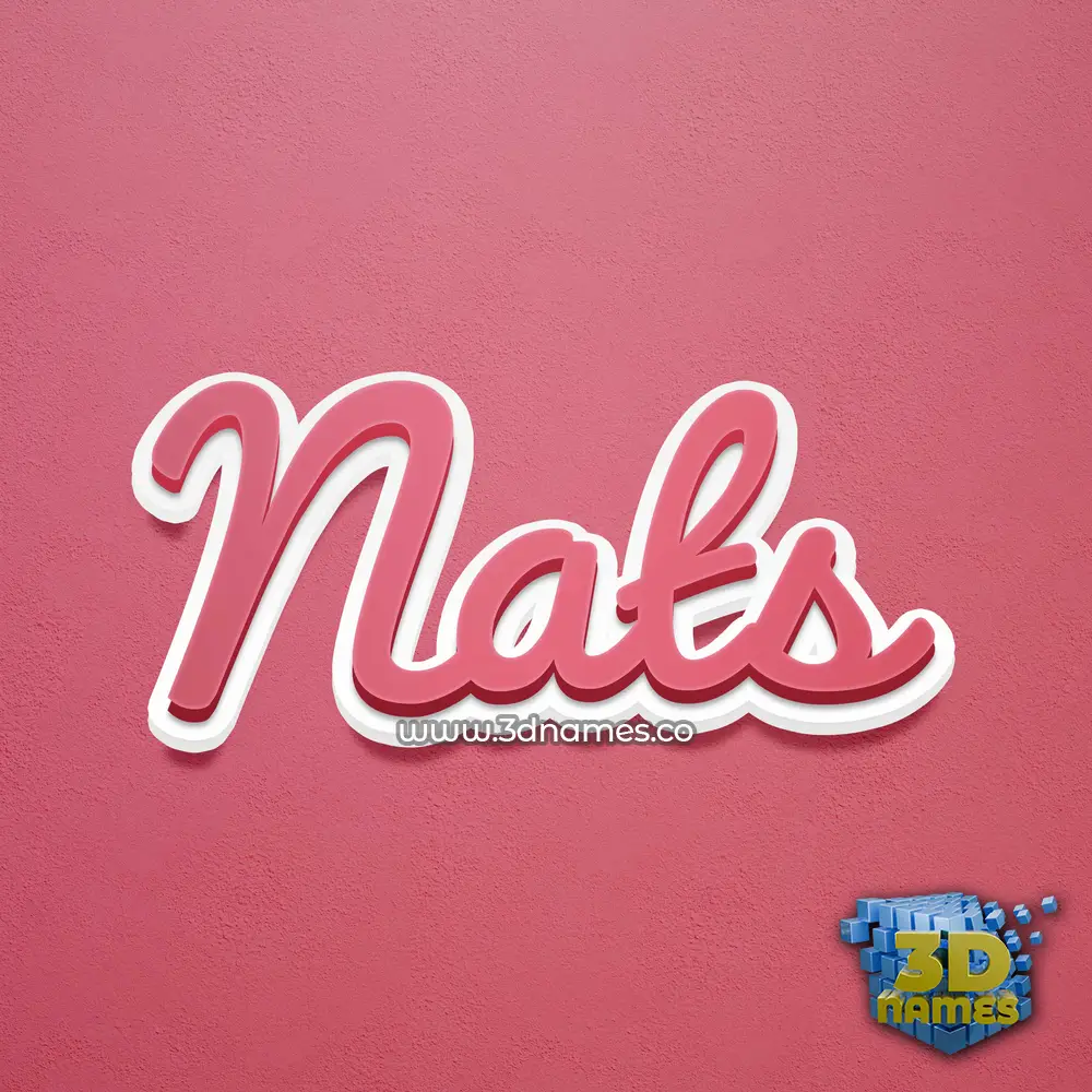 nats in Red Scribble style - 3D name wallpaper