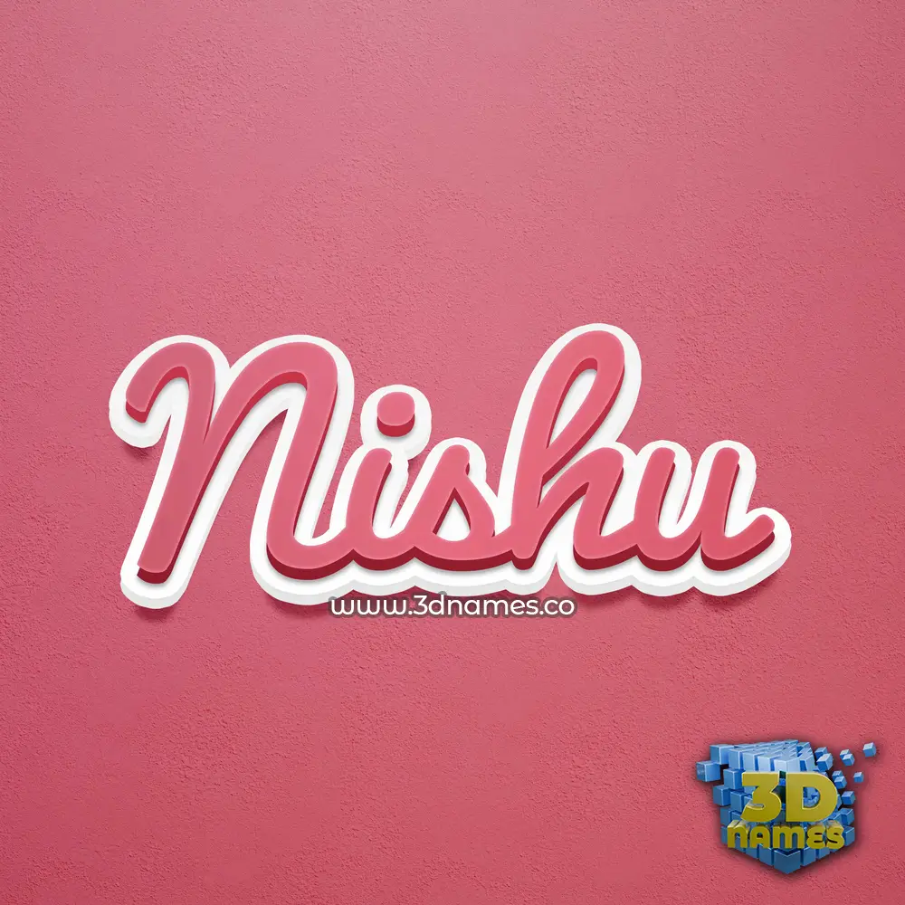 nishu in Red Scribble style - 3D name wallpaper nishu in Red Scribble style - 3D name wallpaper